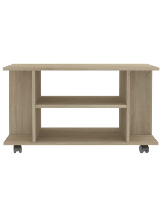 TV stolek s kolečky dub sonoma 80 x 40 x 45 cm kompozitní dřevo
