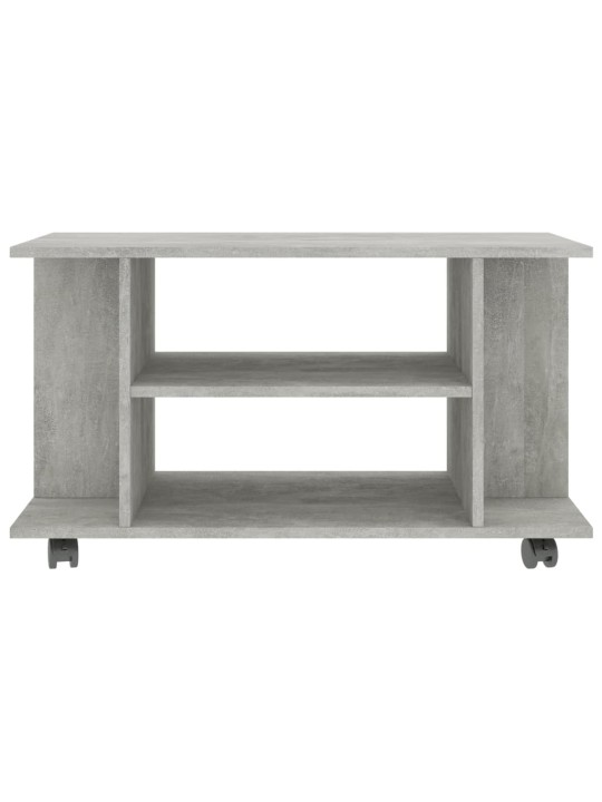 TV stolek s kolečky betonově šedý 80x40x45 cm kompozitní dřevo