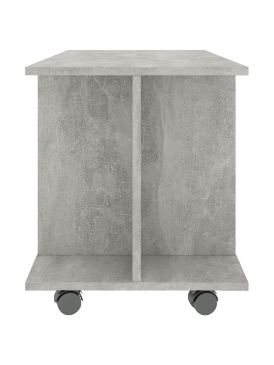 TV stolek s kolečky betonově šedý 80x40x45 cm kompozitní dřevo