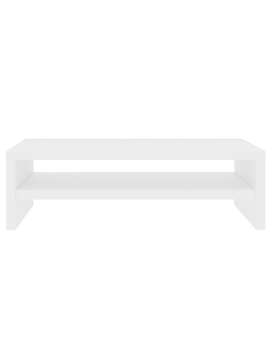Stojan na monitor bílý 42 x 24 x 13 cm kompozitní dřevo