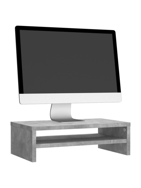 Stojan na monitor betonově šedý 42x24x13 cm kompozitní dřevo