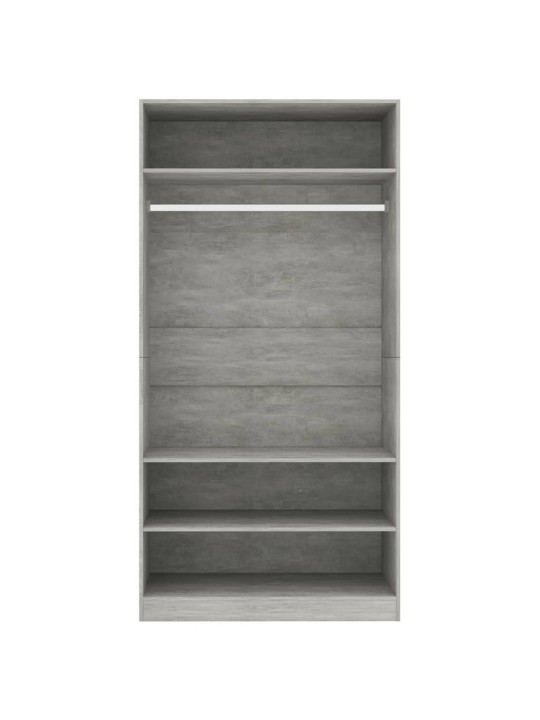 Šatní skříň betonově šedá 100 x 50 x 200 cm dřevotříska