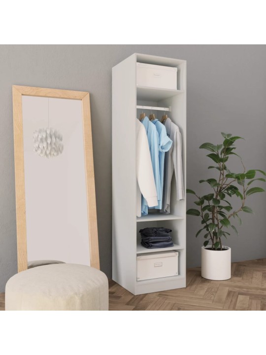 Šatní skříň bílá 50 x 50 x 200 cm kompozitní dřevo