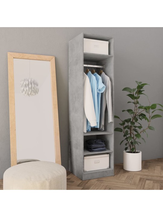 Šatní skříň betonově šedá 50 x 50 x 200 cm kompozitní dřevo