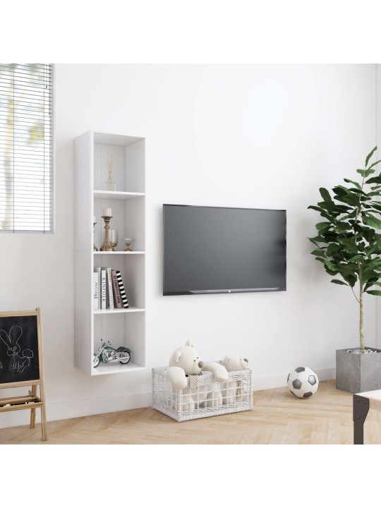 Knihovna / TV skříňka bílá 143 x 30 x 36 cm