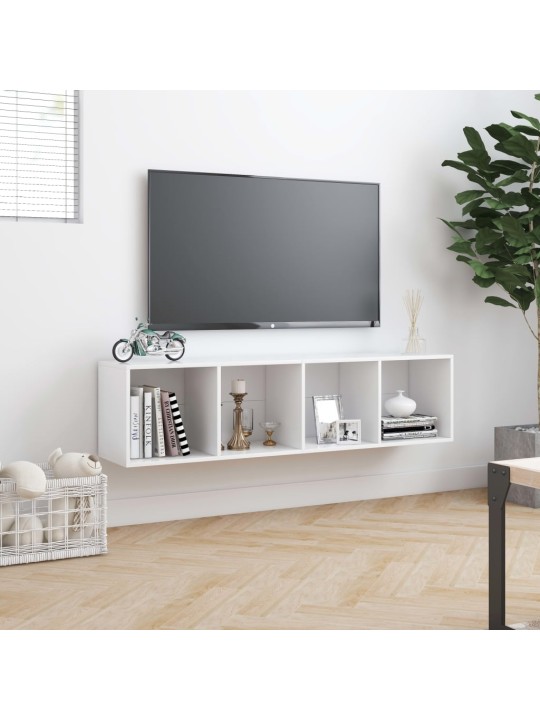 Knihovna / TV skříňka bílá 143 x 30 x 36 cm