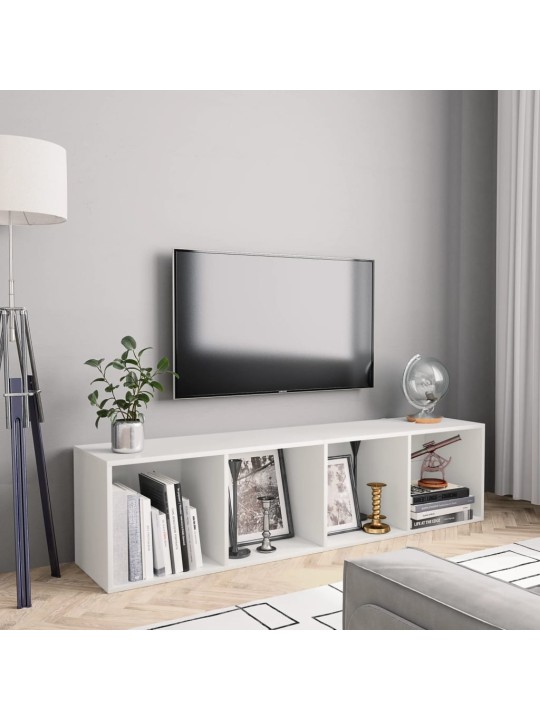 Knihovna / TV skříňka bílá 143 x 30 x 36 cm