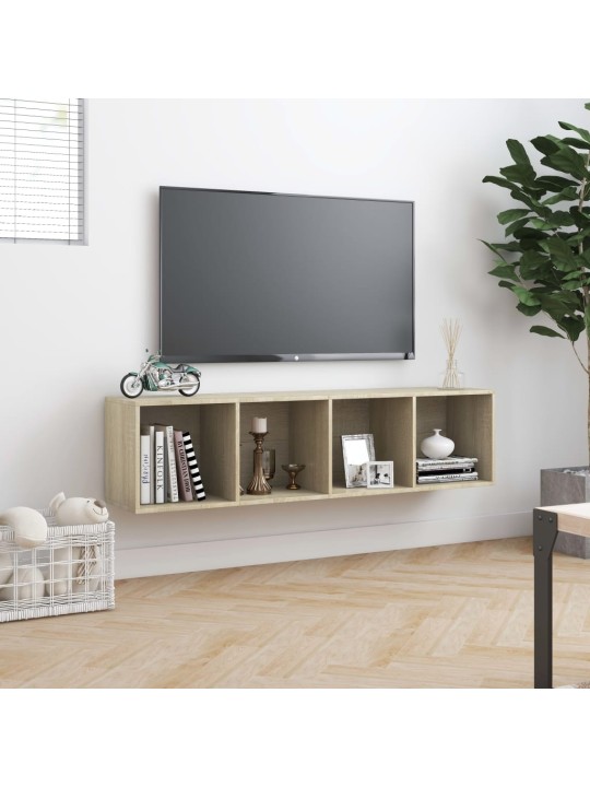Knihovna/TV skříňka dub sonoma 143x30x36 cm