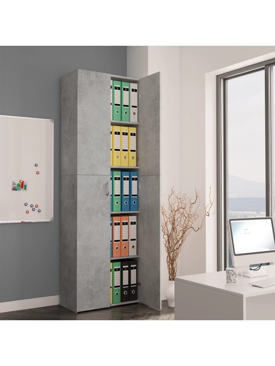 Kancelářská skříň betonově šedá 60x32x190 cm kompozitní dřevo