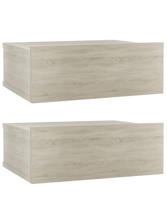 Plovoucí noční stolky 2 ks dub sonoma 40 x 30 x 15 cm kompozit