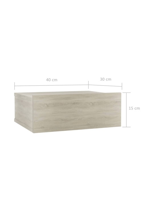 Plovoucí noční stolky 2 ks dub sonoma 40 x 30 x 15 cm kompozit