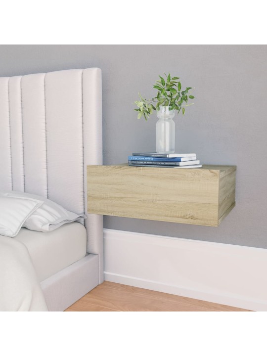 Plovoucí noční stolky 2 ks dub sonoma 40 x 30 x 15 cm kompozit