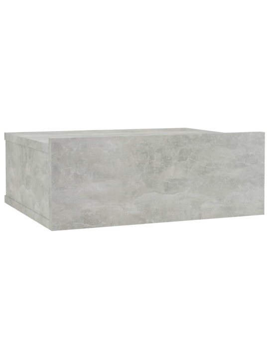 Nástěnný noční stolek betonově šedý 40x30x15cm kompozitní dřevo