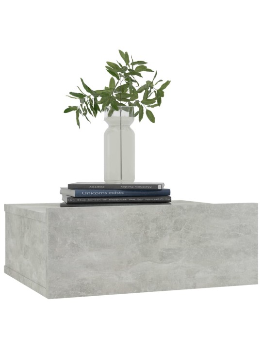 Plovoucí noční stolky 2 ks betonově šedé 40x30x15 cm kompozit