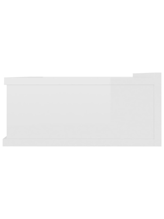 Plovoucí noční stolky 2 ks bílé lesklé 40x30x15 cm kompozit