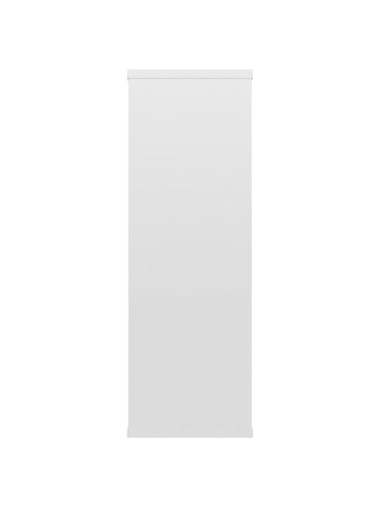 Nástěnné police bílé vysoký lesk 104x24x58,5cm kompozitní dřevo