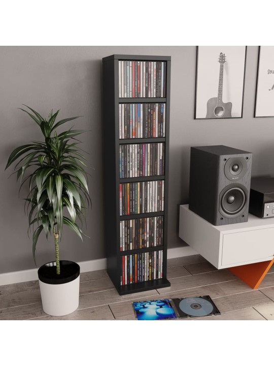 CD skříňka černá 21 x 20 x 88 cm kompozitní dřevo