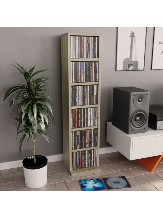 Skříňka na CD sonoma dub 21 x 20 x 88 cm kompozitní dřevo