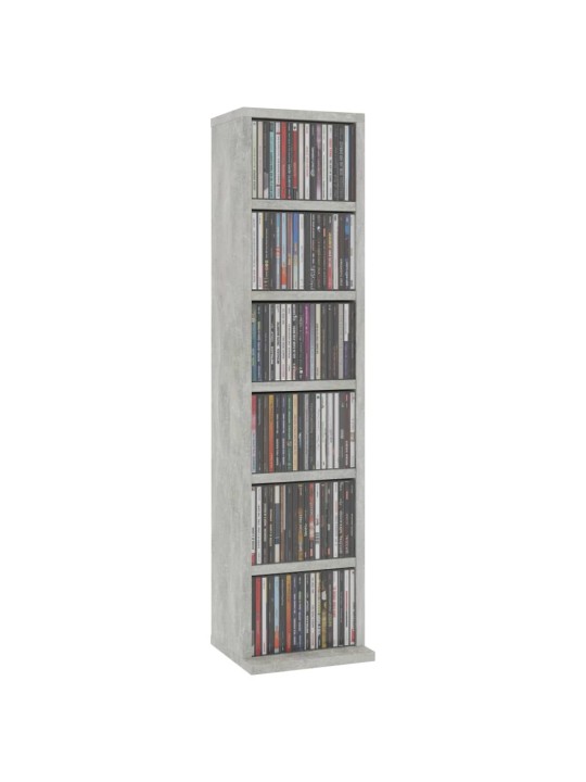 Skříňka na CD betonově šedá 21 x 20 x 88 cm kompozitní dřevo