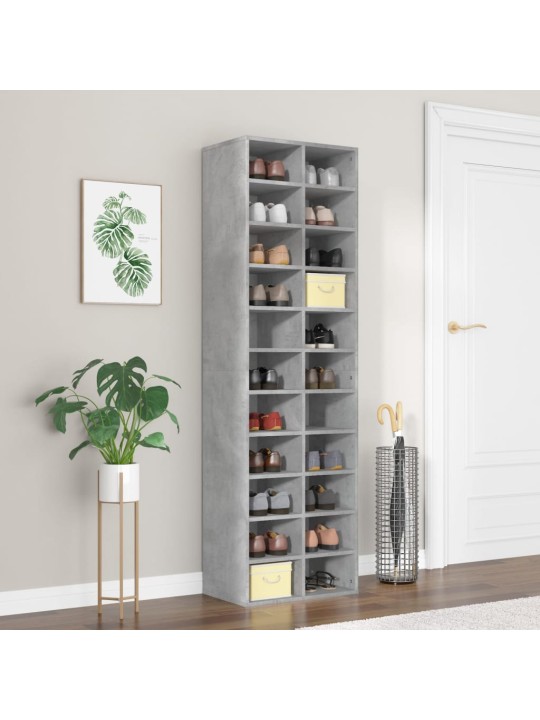 Botník betonově šedý 54 x 34 x 183 cm kompozitní dřevo