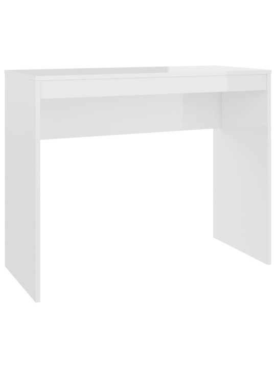 Psací stůl bílý s vysokým leskem 90x40x72 cm kompozitní dřevo