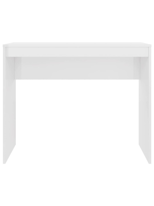 Psací stůl bílý s vysokým leskem 90x40x72 cm kompozitní dřevo