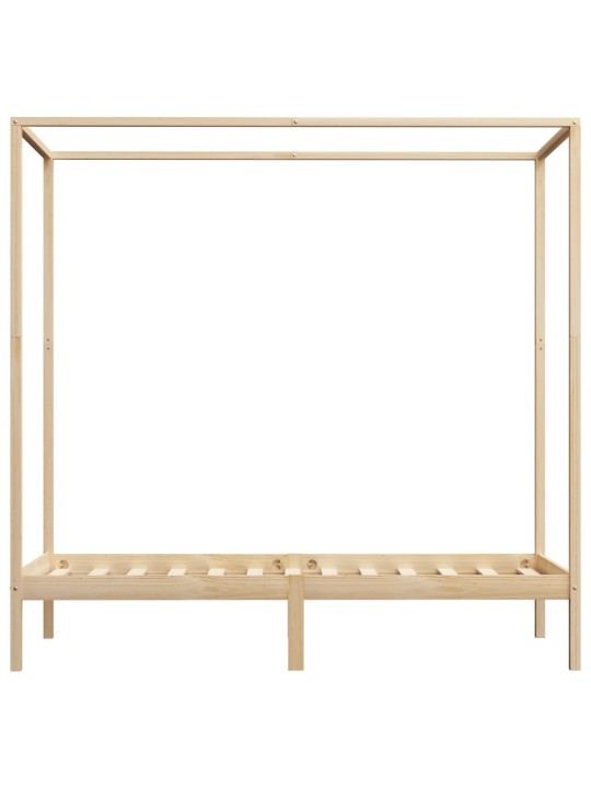 Rám postele s nebesy masivní borové dřevo 90 x 200 cm