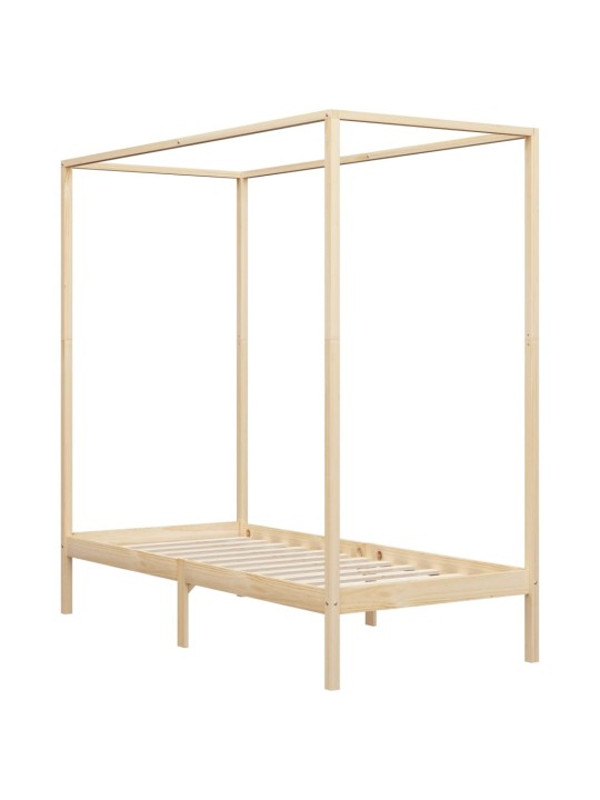 Rám postele s nebesy masivní borové dřevo 100 x 200 cm