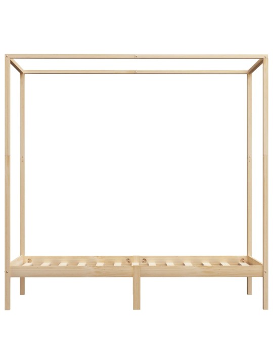 Rám postele s nebesy masivní borové dřevo 100 x 200 cm