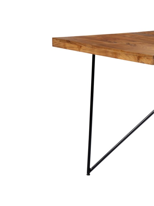 Jídelní stůl 180 x 90 x 76 cm masivní akáciové dřevo