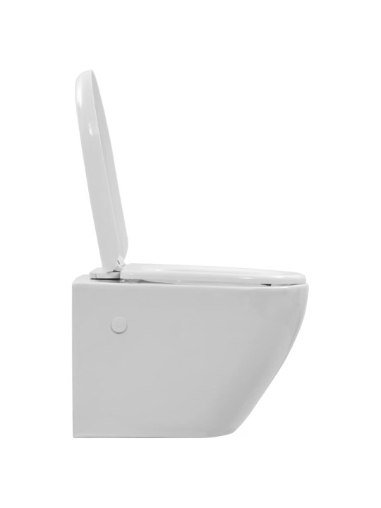 Závěsné WC bez okraje keramické bílé