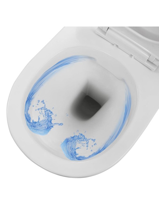 Závěsné WC bez okraje keramické bílé