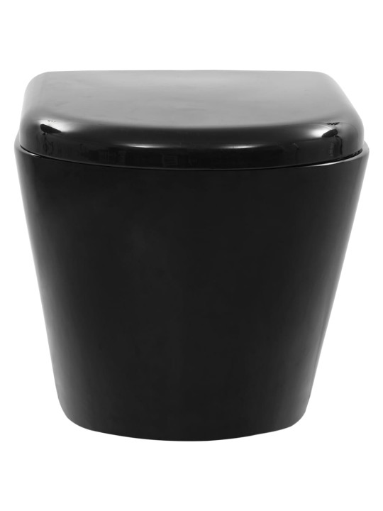 Závěsné WC bez okraje keramické černé