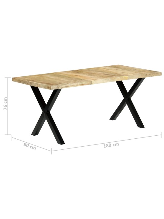 Jídelní stůl 180 x 90 x 76 cm masivní mangovníkové dřevo