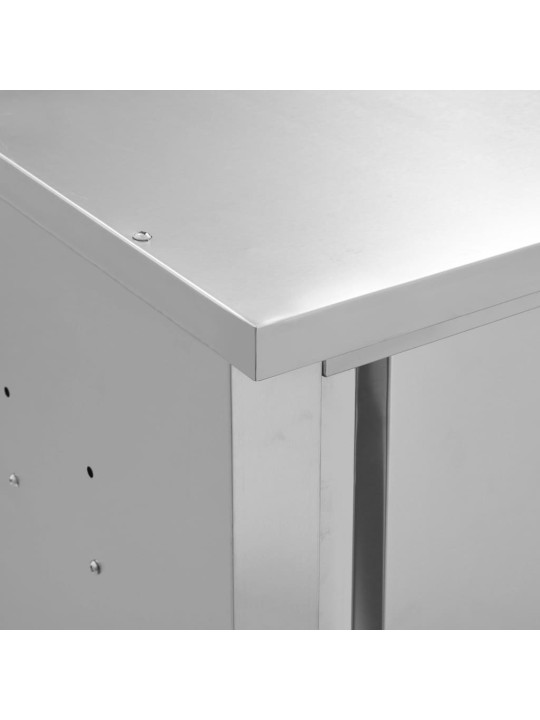 Nástěnná kuchyňská skříň s posuvnými dveřmi 120x40x50 cm nerez