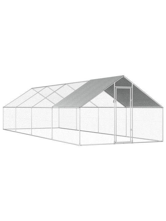 Venkovní klec pro kuřata 2,75 x 8 x 1,92 m pozinkovaná ocel