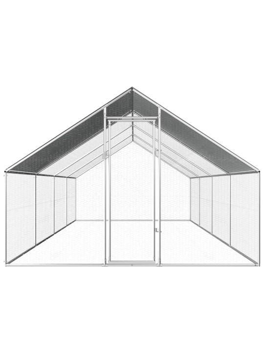 Venkovní klec pro kuřata 2,75 x 8 x 1,92 m pozinkovaná ocel