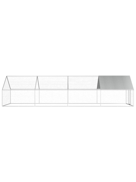 Venkovní klec pro kuřata 2,75 x 8 x 1,92 m pozinkovaná ocel