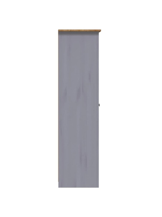 Šatní skříň se 3 dveřmi šedá 118x50x171,5 cm borovice Panama