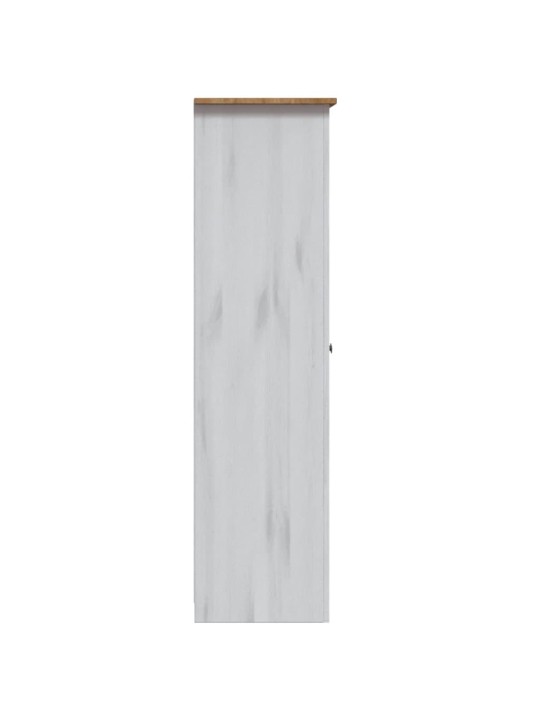 Šatní skříň se 3 dveřmi bílá 118x50x171,5 cm borovice Panama