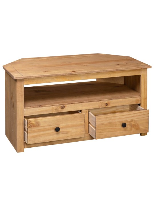 Rohová TV skříňka 93x49x49 cm masivní borovice řada Panama