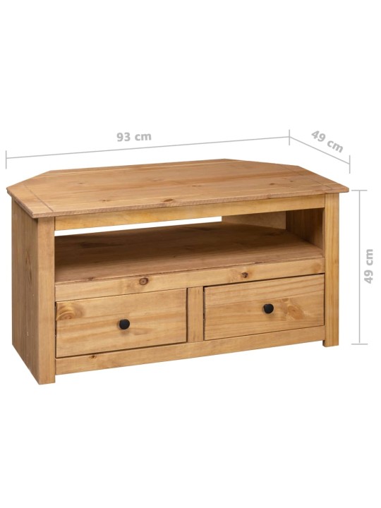 Rohová TV skříňka 93x49x49 cm masivní borovice řada Panama