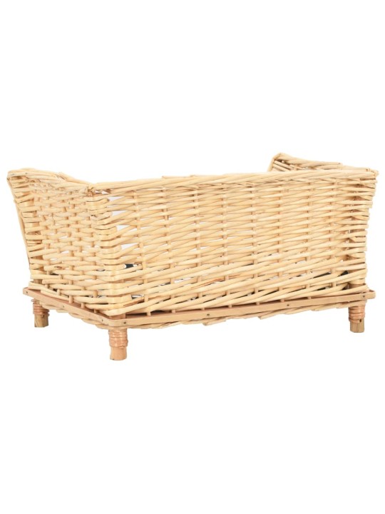 Pelíšek pro psy s poduškou 50 x 33 x 30 cm přírodní vrba