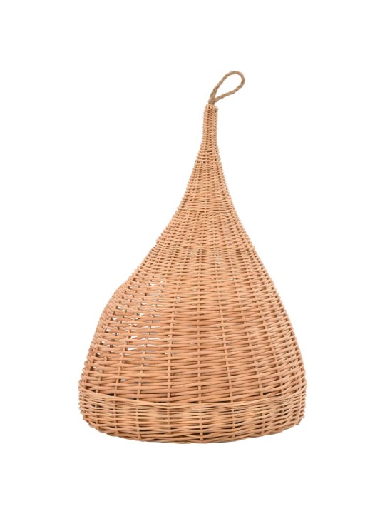 Domeček pro kočky s poduškou 40 x 60 cm přírodní vrba týpí