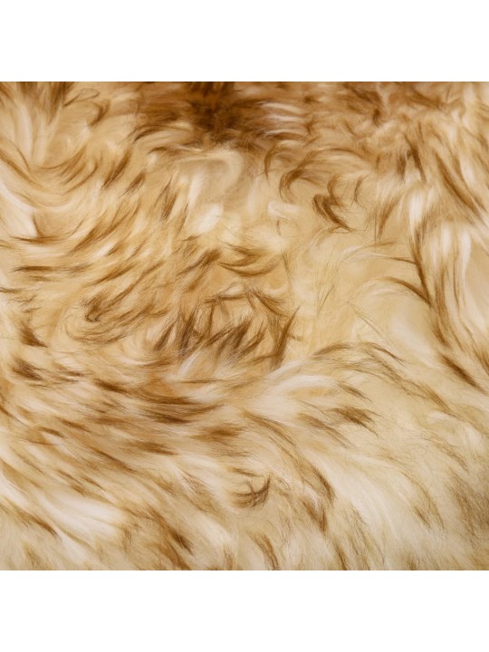 Koberec z ovčí kůže 60 x 90 cm hnědý žíhaný