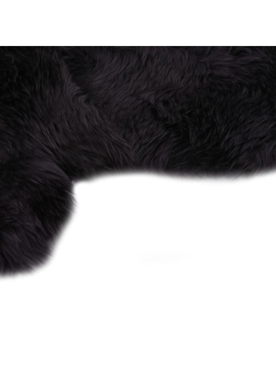 Koberec z ovčí kůže 60 x 180 cm tmavě šedý