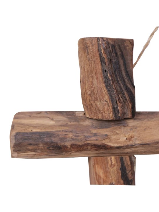 Zrcadlo z polínek přírodní 50 x 50 cm recyklované teakové dřevo