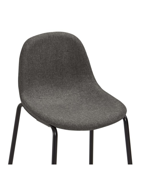 Barové židle 4 ks tmavě šedé textil