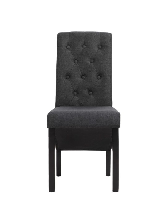 Jídelní židle 4 ks tmavě šedé textil