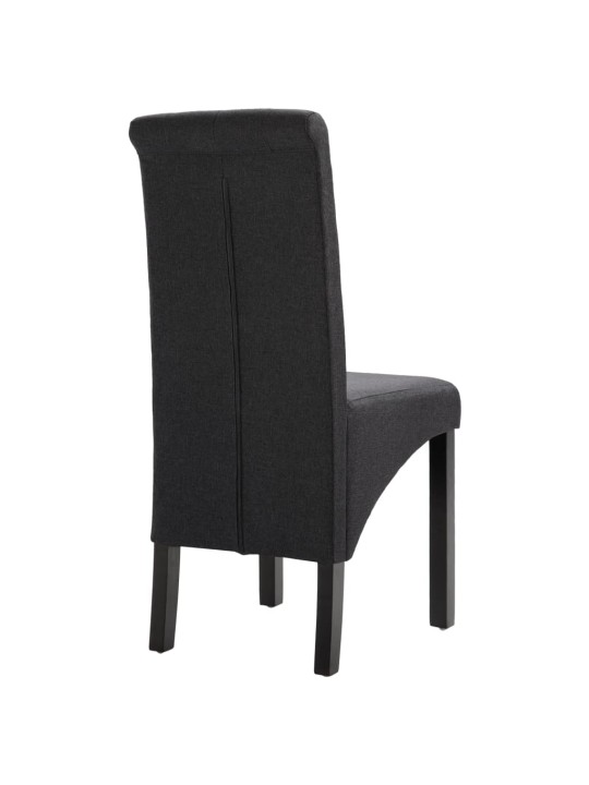 Jídelní židle 4 ks tmavě šedé textil